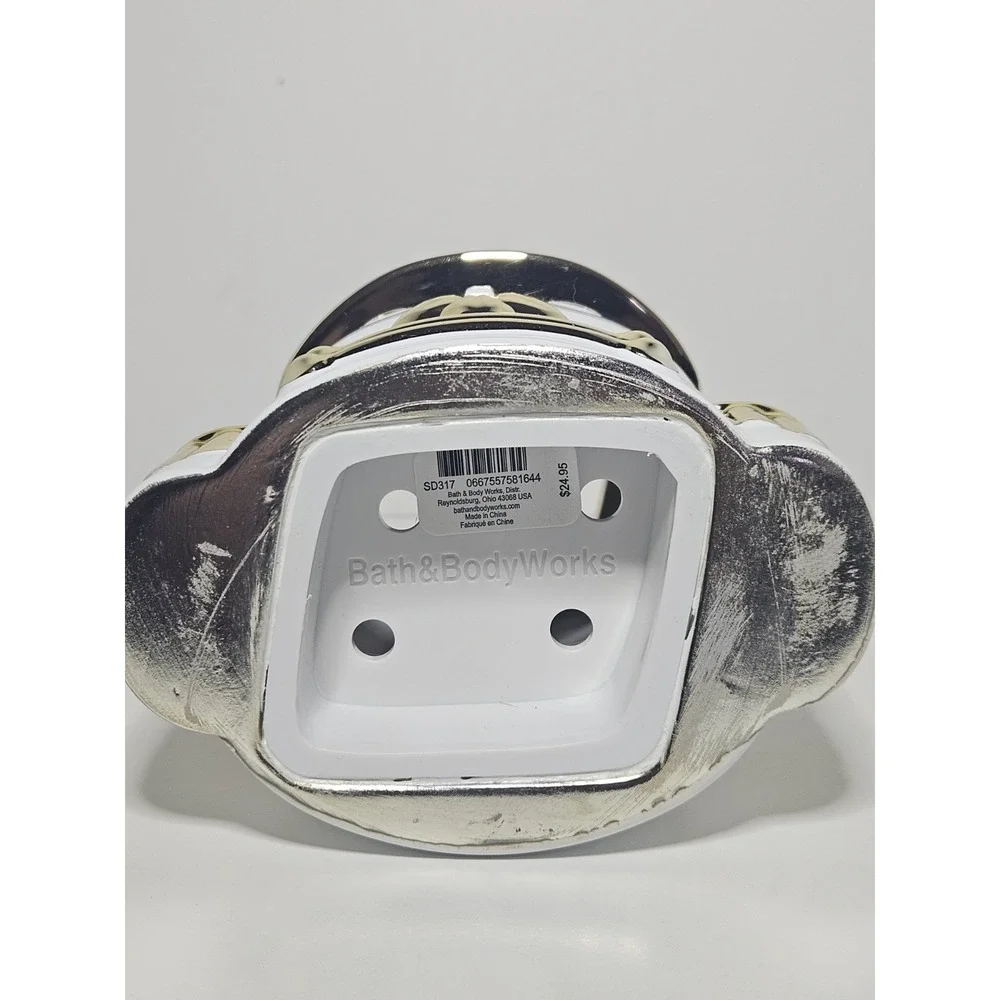 Bath & Body Works White Gold Nutcracker Ceramic Foaming Hand Soap Holder Sleeve